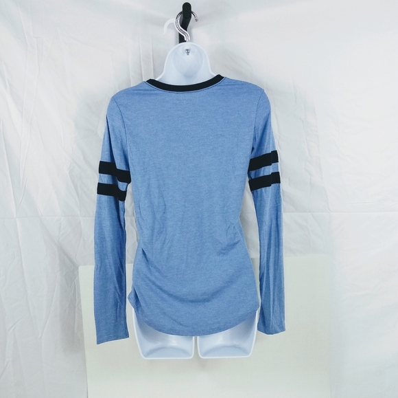 Stranded Blue & Navy "LA" Long Sleeve Tee Shirt - Picture 3 of 5
